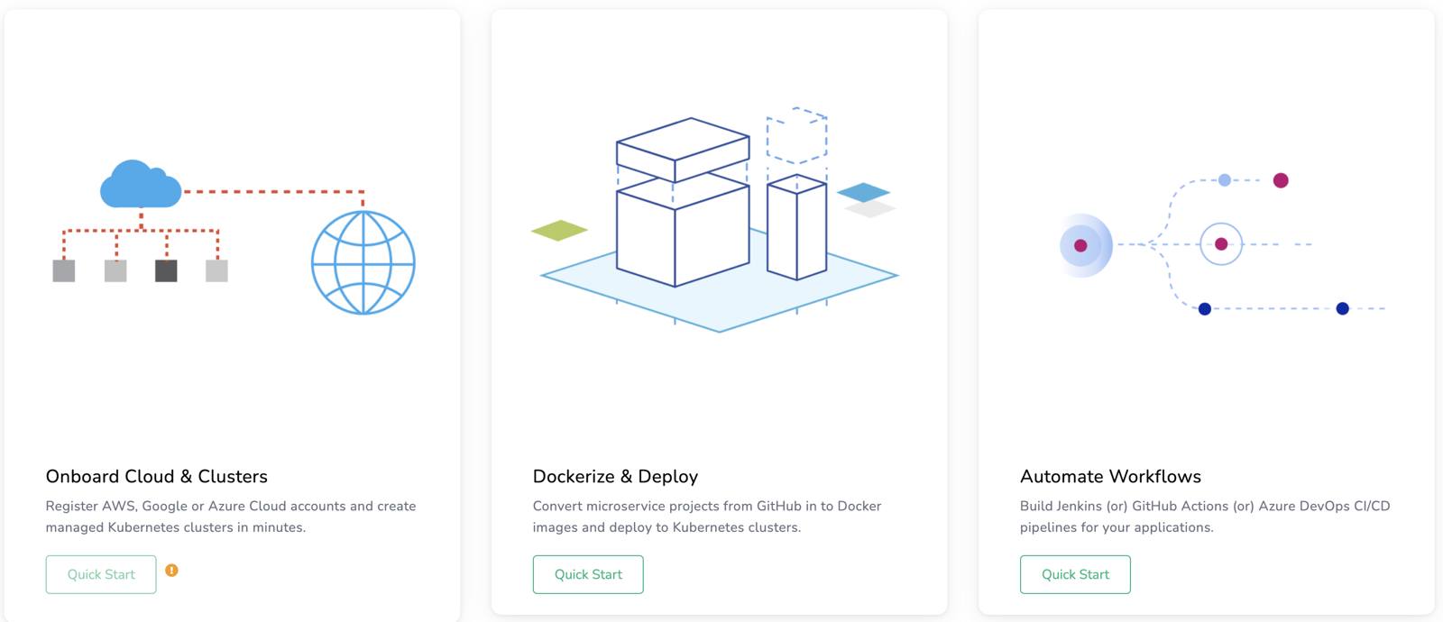 Screenshot of gopaddle containerize quickstart Screenshot of gopaddle containerize quickstart