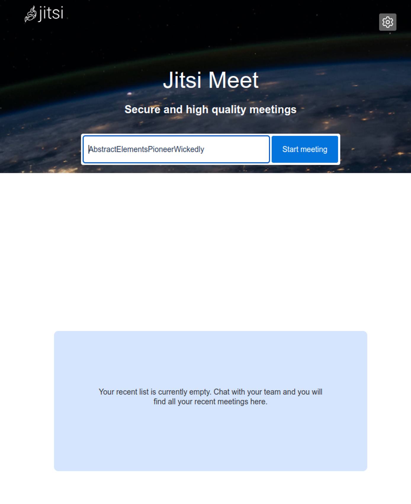Jitsi Start a Meeting “Jitsi Start a Meeting”