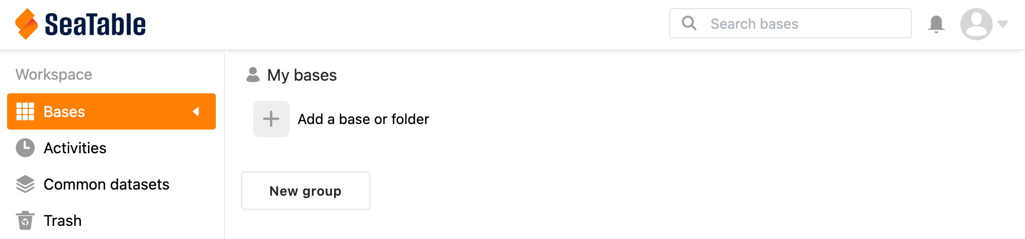 Screenshot of the SeaTable web UI Screenshot of the SeaTable web UI